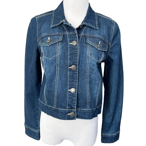 Nine West Vintage America Collection Blue Denim Jacket Size Small - Picture 1 of 15